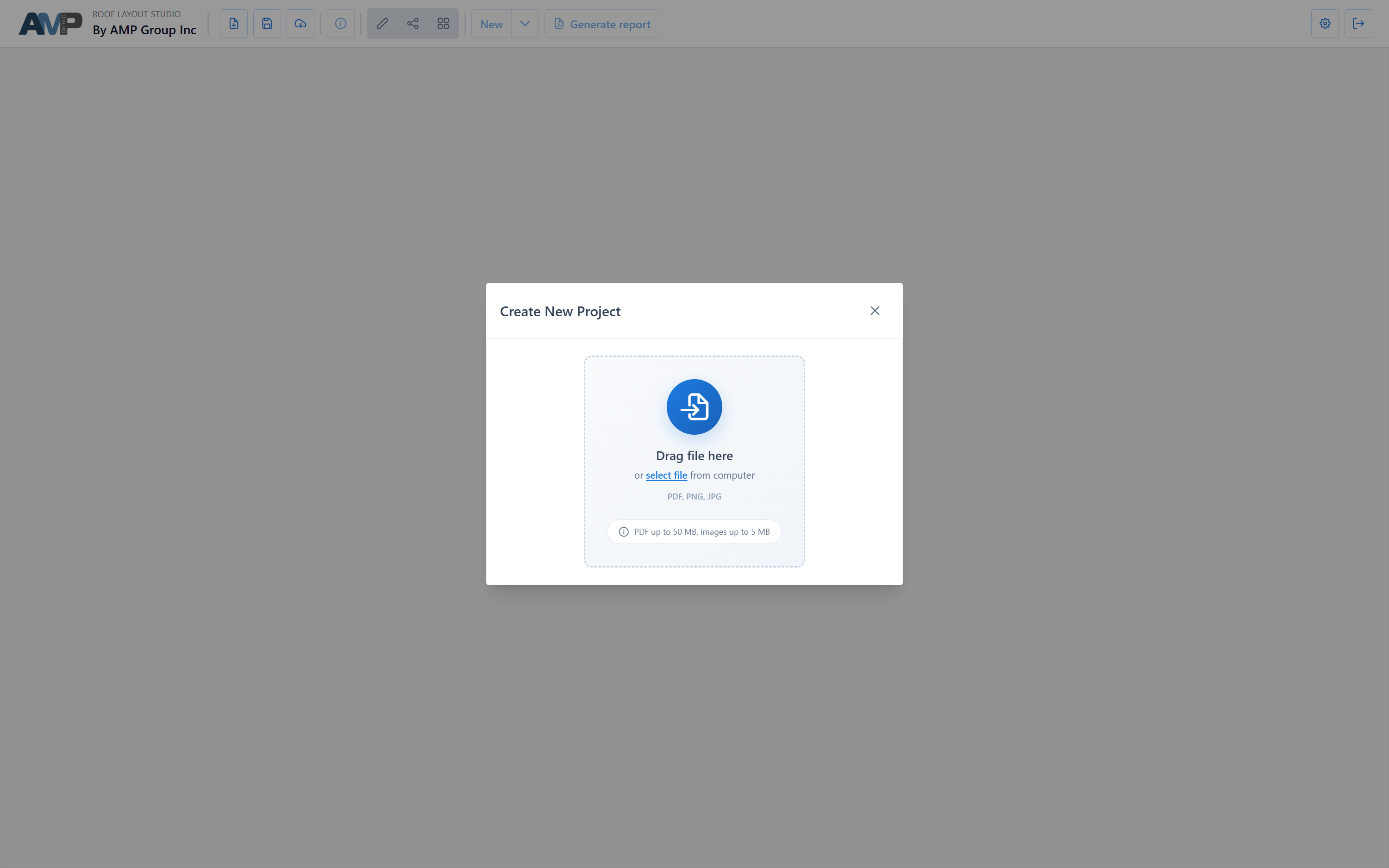 Create New Project dialog
