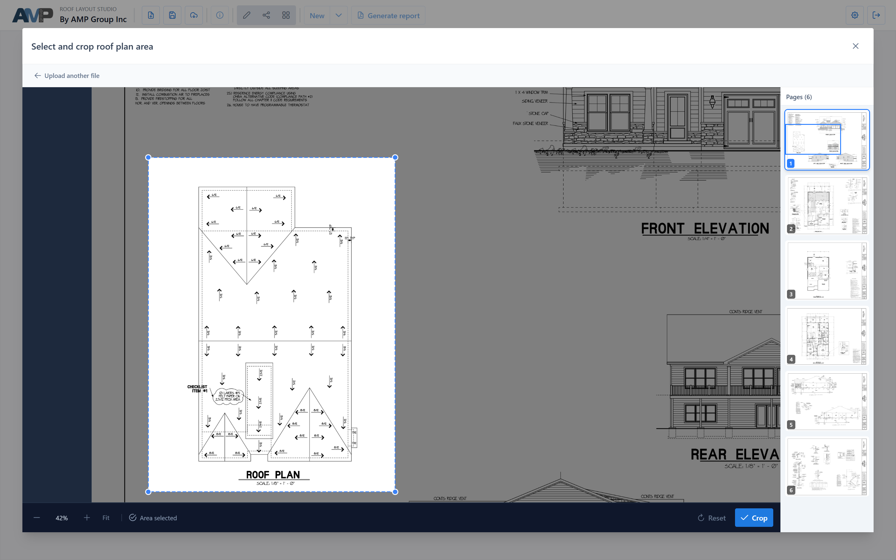 Crop workflow and work area selection