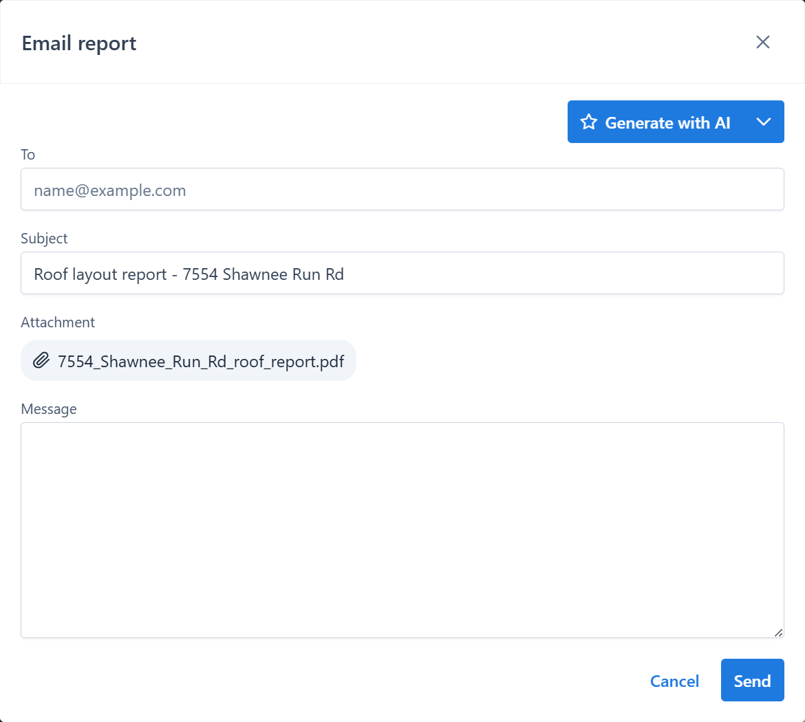 Email PDF модалка