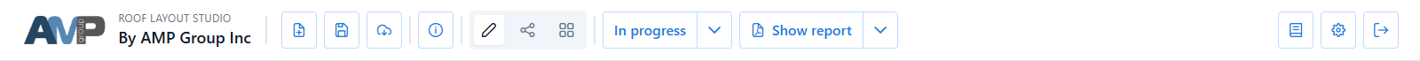 Верхний toolbar со всеми действиями