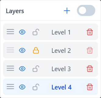Layer with lock icon active